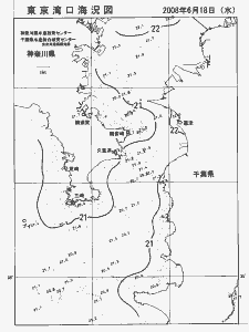 東京湾口海況図(2008/06/18)