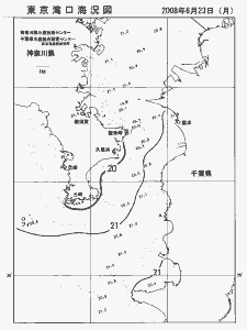東京湾口海況図(2008/06/23)