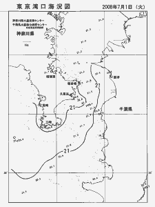 東京湾口海況図(2008/07/01)