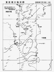 東京湾口海況図(2008/07/10)