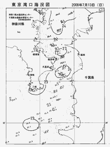 東京湾口海況図(2008/07/13)