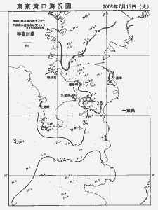東京湾口海況図(2008/07/15)