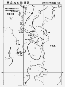 東京湾口海況図(2008/07/16)