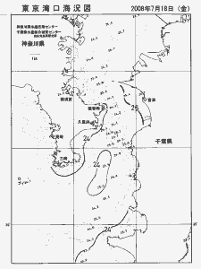 東京湾口海況図(2008/07/18)