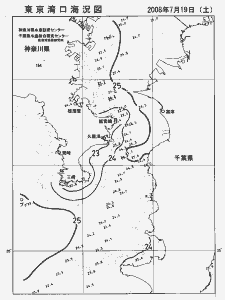 東京湾口海況図(2008/07/19)