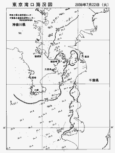 東京湾口海況図(2008/07/22)