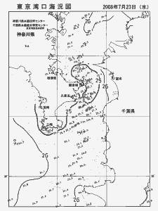 東京湾口海況図(2008/07/23)