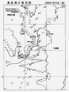 東京湾口海況図(2008/07/25)