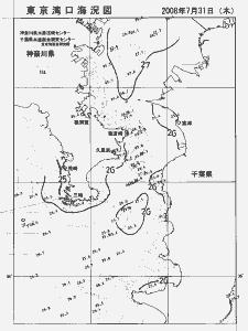 東京湾口海況図(2008/07/31)