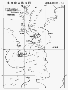 東京湾口海況図(2008/08/03)
