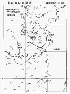 東京湾口海況図(2008/08/07)