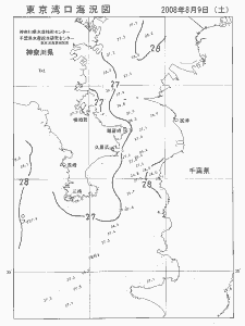 東京湾口海況図(2008/08/09)