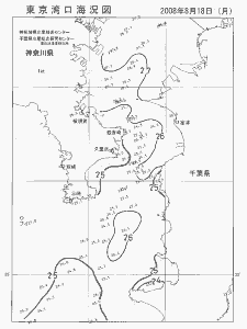 東京湾口海況図(2008/08/18)