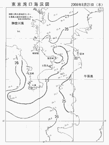 東京湾口海況図(2008/08/21)