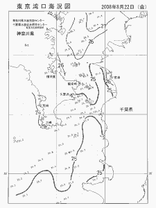 東京湾口海況図(2008/08/22)
