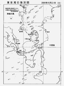 東京湾口海況図(2008/10/21)