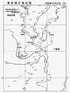 東京湾口海況図(2008/10/23)