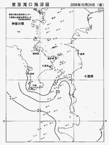 東京湾口海況図(2008/10/24)
