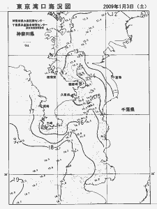東京湾口海況図(2009/01/03)