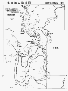 東京湾口海況図(2009/01/09)