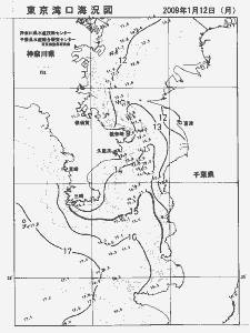東京湾口海況図(2009/01/12)