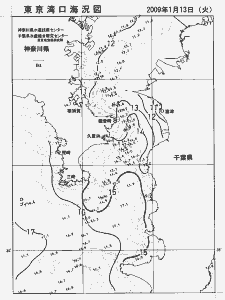 東京湾口海況図(2009/01/13)