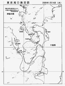 東京湾口海況図(2009/01/14)