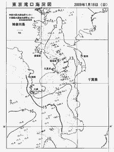 東京湾口海況図(2009/01/18)