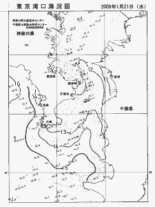 東京湾口海況図(2009/01/21)