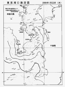 東京湾口海況図(2009/01/22)