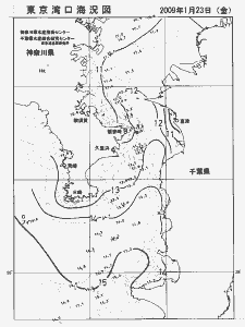 東京湾口海況図(2009/01/23)