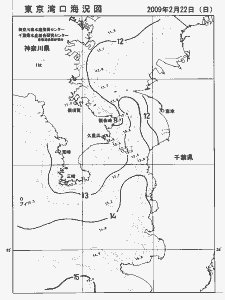 東京湾口海況図(2009/02/22)