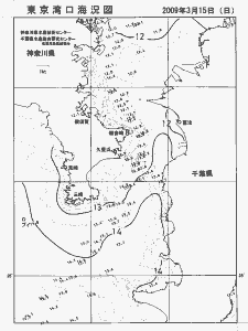 東京湾口海況図(2009/03/15)
