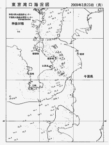 東京湾口海況図(2009/03/23)