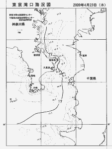 東京湾口海況図(2009/04/23)