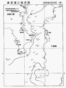 東京湾口海況図(2009/06/22)
