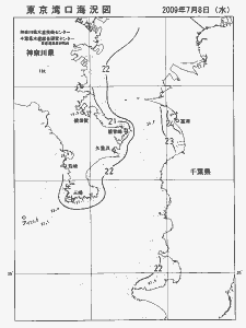 東京湾口海況図(2009/07/08)