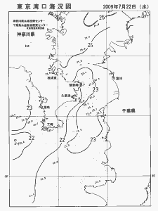 東京湾口海況図(2009/07/22)