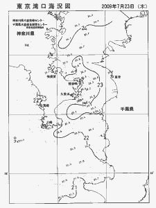 東京湾口海況図(2009/07/23)