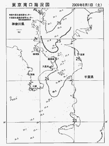 東京湾口海況図(2009/08/01)
