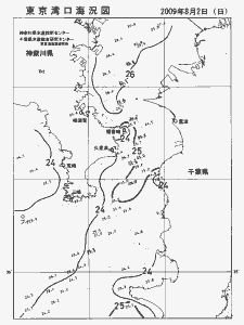 東京湾口海況図(2009/08/02)
