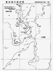 東京湾口海況図(2009/08/10)