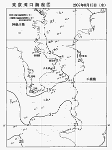 東京湾口海況図(2009/08/12)