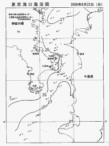 東京湾口海況図(2009/08/23)