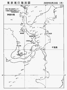 東京湾口海況図(2009/08/24)