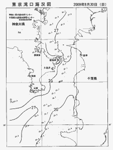東京湾口海況図(2009/08/30)