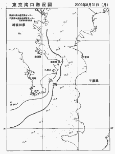 東京湾口海況図(2009/08/31)