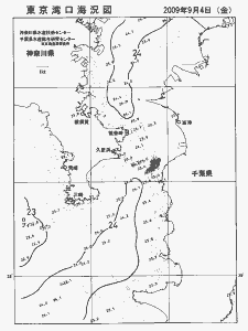 東京湾口海況図(2009/09/04)