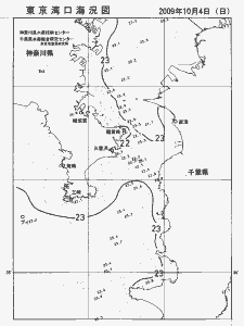 東京湾口海況図(2009/10/04)