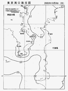東京湾口海況図(2009/10/08)